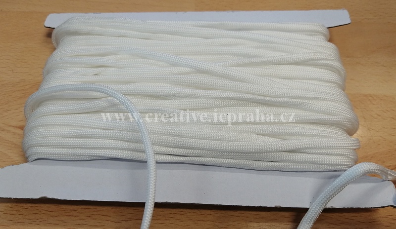 paracord 4mm bílá